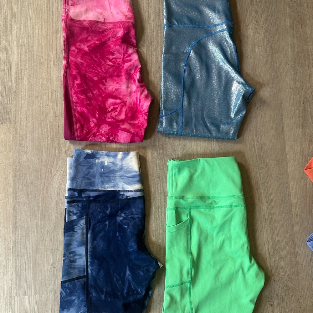 ZYIA Women's Leggings Set - Pink, Blue, Green